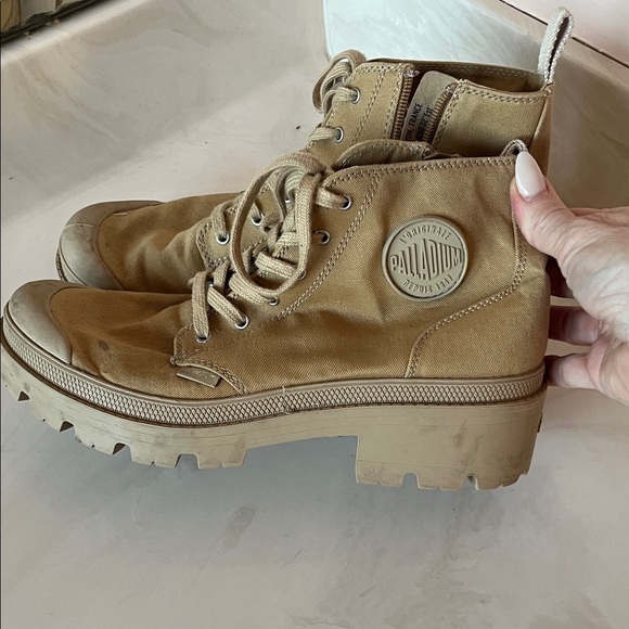 Palladium Shoes - Palladium Women's Tan Combat Boots